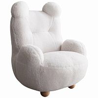 кресло papa bear мех белое в Хабаровске