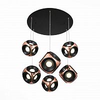 подвесная светодиодная люстра st luce cratere sl948.303.07 черная в Хабаровске