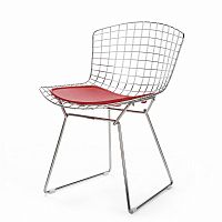 стул bertoia side кожаный standart красная подушка в Хабаровске