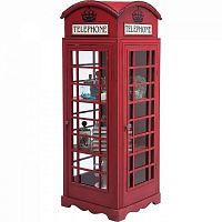 шкаф-витрина london telephone красный в Хабаровске