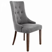 стул деревянный elegance dark walnut / fabric grey в Хабаровске