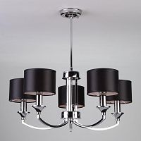 подвесная люстра eurosvet diana 60067/5 хром черная в Хабаровске