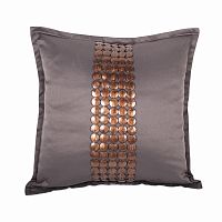 декоративная подушка handwork exclusive квадратная темно-серая в Хабаровске