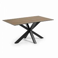 стол arya 160x90 черный, фарфоровый corten c436k10 от la forma (ex julia grup) в Хабаровске