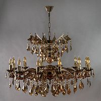 подвесная люстра ambiente leon 2128/12+12 pb tear drop бронза в Хабаровске