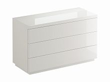 комод kristal 3 ящика белый глянец в Хабаровске