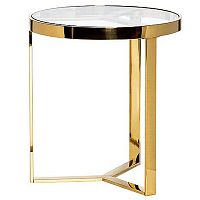 стол журнальный bridge gold 50*55см золотой в Хабаровске