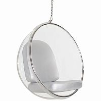 кресло eero aarnio style bubble chair серое в Хабаровске