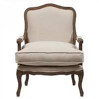 кресло мягкое с подлокотниками бежевое louisa bergere chair в Хабаровске