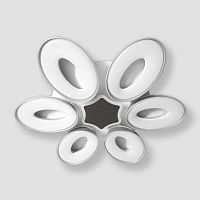 потолочная светодиодная люстра ambrella light orbital granule fg1022/6+1 wh 144w+80w d1000 в Хабаровске