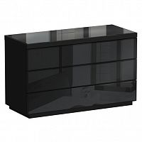 комод kristal 3 ящика черный глянец в Хабаровске