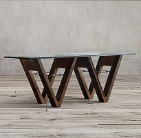 стол wood and glass 213 коричневый в Хабаровске