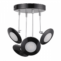 потолочная светодиодная люстра odeon light uliss 3811/28cl черная в Хабаровске