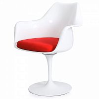 стул eero saarinen style tulip armchair красная подушка в Хабаровске