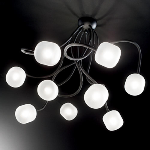 потолочная люстра ideal lux octopus pl9 nero в Хабаровске