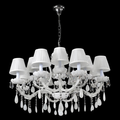 подвесная люстра crystal lux blanca sp12 белая в Хабаровске