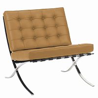 кресло barcelona chair бежевое в Хабаровске