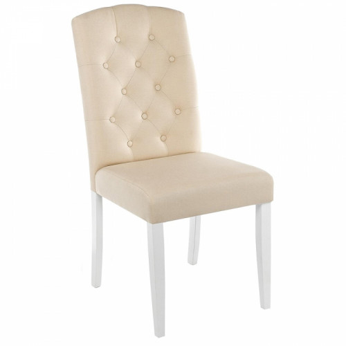 стул деревянный menson white / fabric сream в Хабаровске