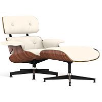 кресло lounge chair & ottoman кремовое в Хабаровске